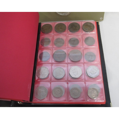 125 - Mixed collection of c19th/20th British coins and 73 50ps in folder, mixed collection of commemorativ... 