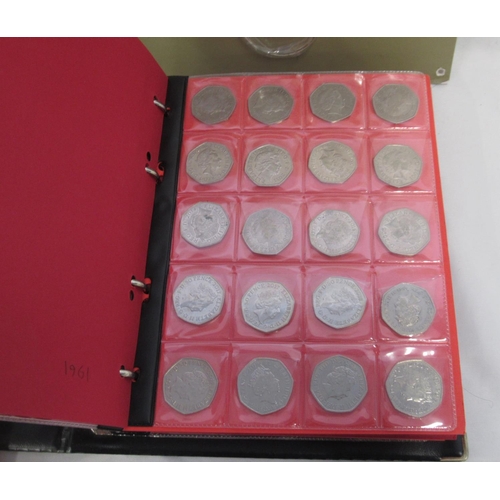 125 - Mixed collection of c19th/20th British coins and 73 50ps in folder, mixed collection of commemorativ... 