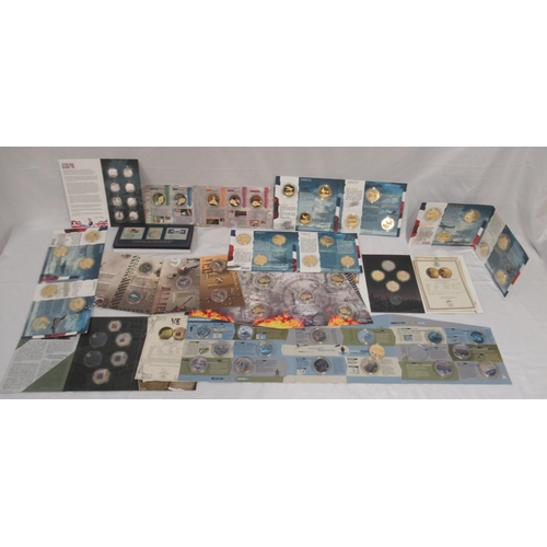 126 - Mixed collection of Commemorative coin sets (incomplete and complete), c20th GB coins, some ancient ... 