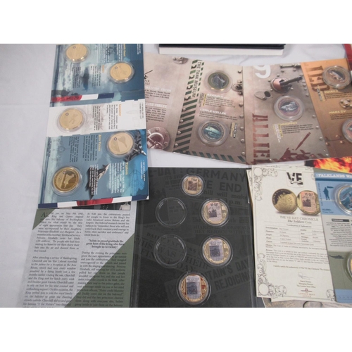 126 - Mixed collection of Commemorative coin sets (incomplete and complete), c20th GB coins, some ancient ... 