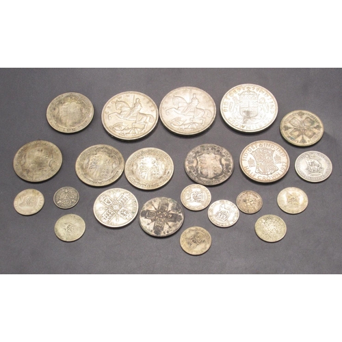 53 - Mixed collection of Post-1920/Pre-1947 GB silver content (gross 7.2ozt)