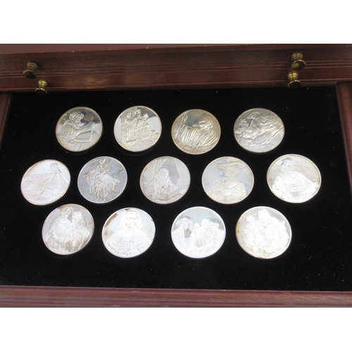  John Pinches Medallist 'The Genius of Rembrandt' Sterling Silver Proof Medals set no.962, comprising... 