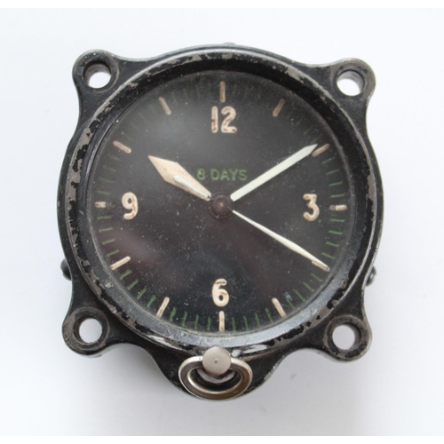 1370 - RAF. Mk4 8day cockpit clock by Jaeger le Coultre in Longines  case. Stamped on the back A.M.6A2197 M... 