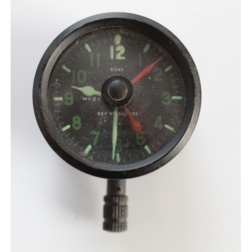 1371 - Two RAF 8 Day cockpit clocks. MIIC Ref number 6A/1595. Luminous hands and numbers. Used in various a... 