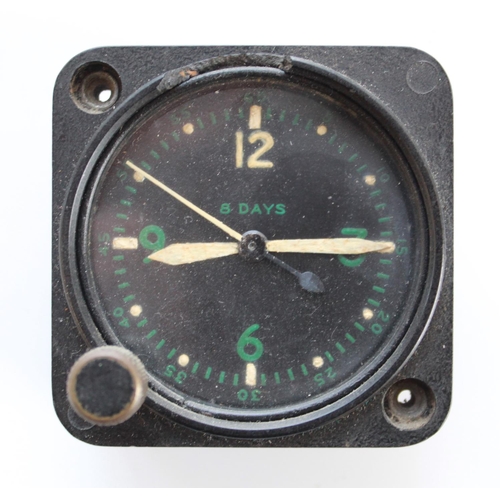 1376 - Elgin Pioneer cockpit clock. Serial number AC42- 244459, quarter numbers and second hand. 8 day cock... 