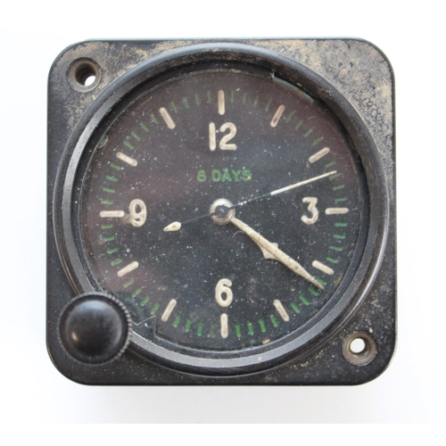 1376 - Elgin Pioneer cockpit clock. Serial number AC42- 244459, quarter numbers and second hand. 8 day cock... 