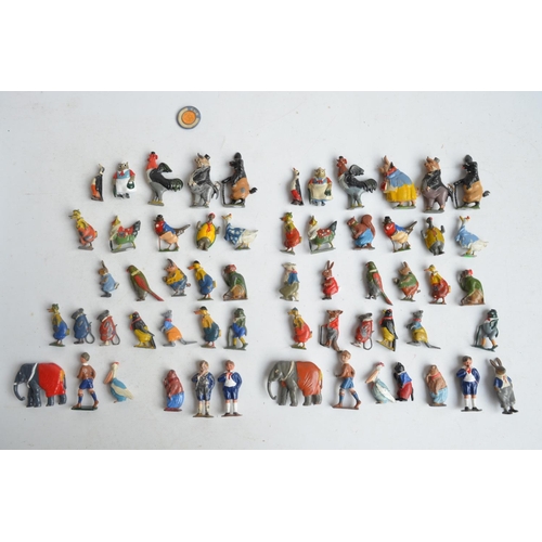 70 - Collection of vintage Cococubs painted lead figures to include 3x Jonathan Eating Chocolate bar, Cap... 