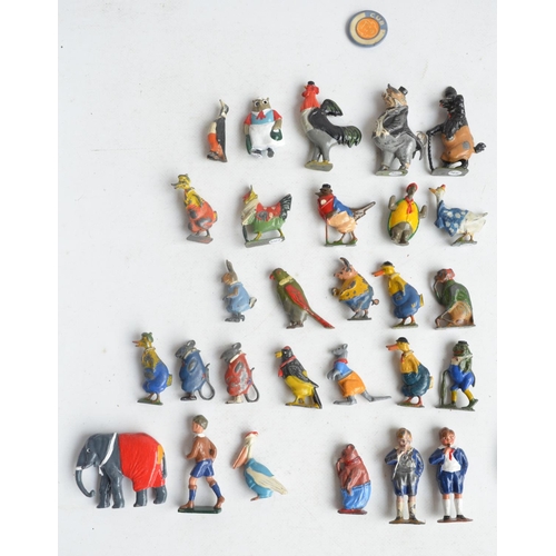 70 - Collection of vintage Cococubs painted lead figures to include 3x Jonathan Eating Chocolate bar, Cap... 