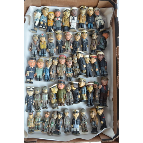 72 - Wonderful collection of home made carved and well painted wooden figures, mostly Balsa wood, mostly ... 