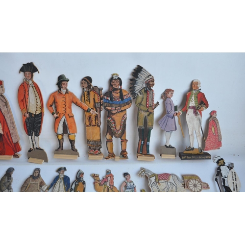 73 - Collection of hobbyist made hand painted wooden cut out mostly soldier figures plus a clear acrylic ... 