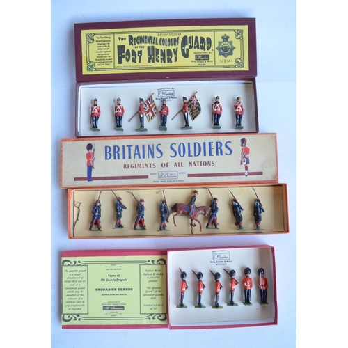 75 - Collection of boxed mostly metal soldier figure sets from W. Britain's to include Queen's Own Camero... 