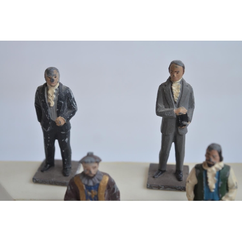 76 - Caltex Fuel South Africa's Heritage 'Builders Of A Nation' set of 10x 54mm painted metal figures wit... 