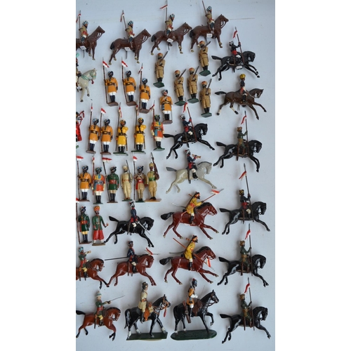 87 - Collection of metal soldier figures, mostly British Indian Army including W.Britain's, figures appea... 