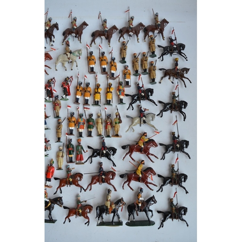 87 - Collection of metal soldier figures, mostly British Indian Army including W.Britain's, figures appea... 