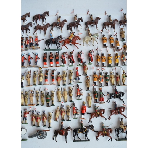 87 - Collection of metal soldier figures, mostly British Indian Army including W.Britain's, figures appea... 