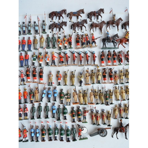 87 - Collection of metal soldier figures, mostly British Indian Army including W.Britain's, figures appea... 