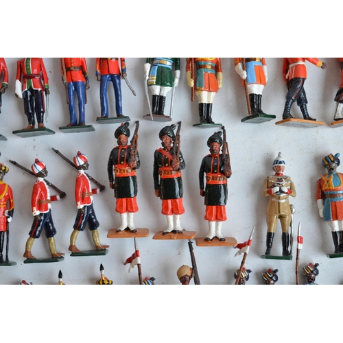 87 - Collection of metal soldier figures, mostly British Indian Army including W.Britain's, figures appea... 