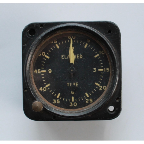 1389 - Collection of cockpit dials from various aircraft and eras. Oxygen level dial, Elgin Elapsed Time cl... 