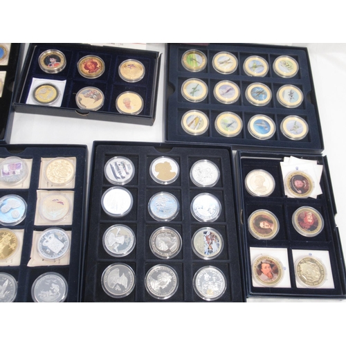 134 - Assorted collection of Plated Commemorative coins from Westminster Mint, etc. in incomplete and comp... 