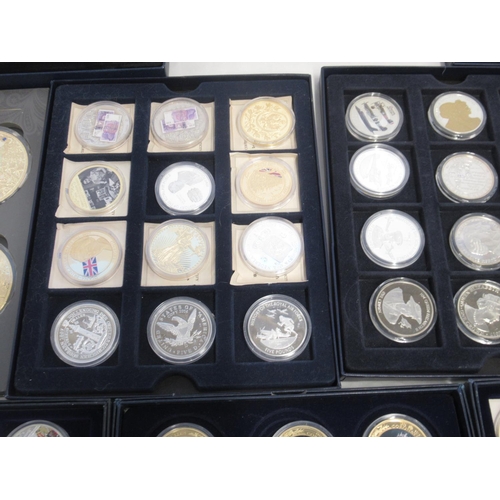 134 - Assorted collection of Plated Commemorative coins from Westminster Mint, etc. in incomplete and comp... 