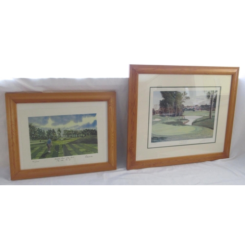 337 - Framed and Signed Peter Slate Limited Edition Print 'Forest Pines Golf Club (7th Hole Par 3)' 78/500... 