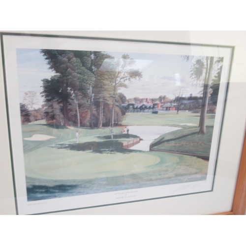 337 - Framed and Signed Peter Slate Limited Edition Print 'Forest Pines Golf Club (7th Hole Par 3)' 78/500... 