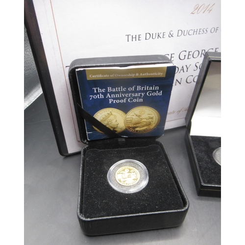 23A - Bradford Exchange The D-Day 75th Anniversary Gold Quarter Sovereign encapsulated in case with COA, T... 