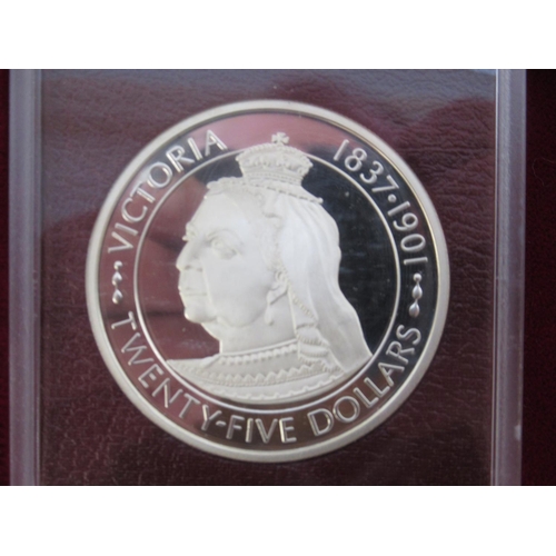 101A - The Cayman Islands Silver Queens Collection 1977 comprising 5 $25 silver coins and 1 $50 silver coin... 