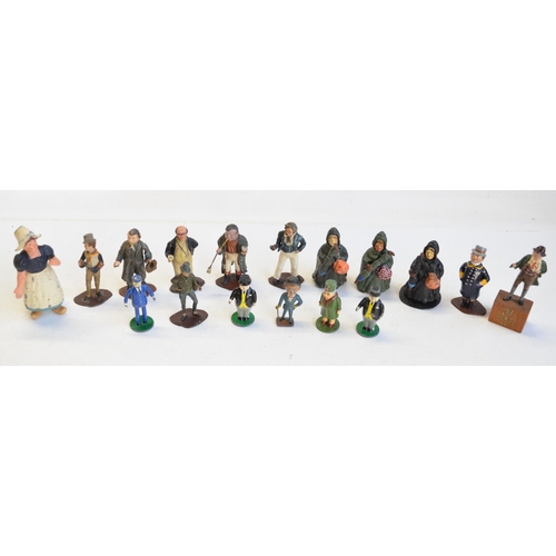 102 - Collection of cast metal Charles Dickens literary figures from Heyde to include Mr Weller (Pickwick ... 