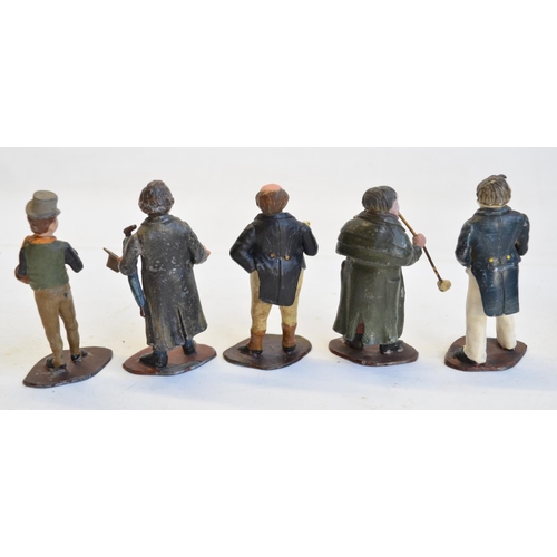 102 - Collection of cast metal Charles Dickens literary figures from Heyde to include Mr Weller (Pickwick ... 