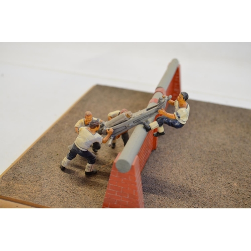 104 - Competently made diorama titled 'The Royal Tournament (The Last Run) A Moment In Time' with repainte... 