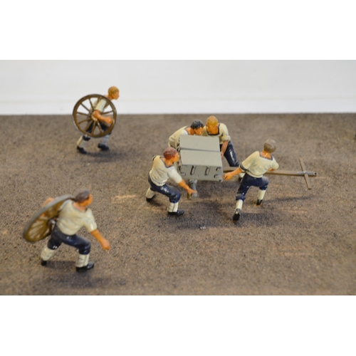 104 - Competently made diorama titled 'The Royal Tournament (The Last Run) A Moment In Time' with repainte... 