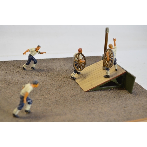 104 - Competently made diorama titled 'The Royal Tournament (The Last Run) A Moment In Time' with repainte... 