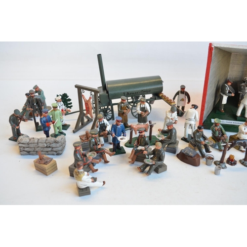 107 - Collection of very well home painted metal soldiers (from 1897) depicting German Army early World Wa... 