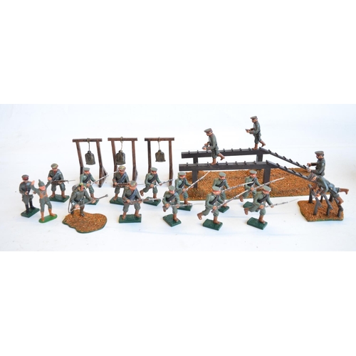 109 - Collection of World War I themed German Army home painted metal figures (mostly 1897, standing figur... 