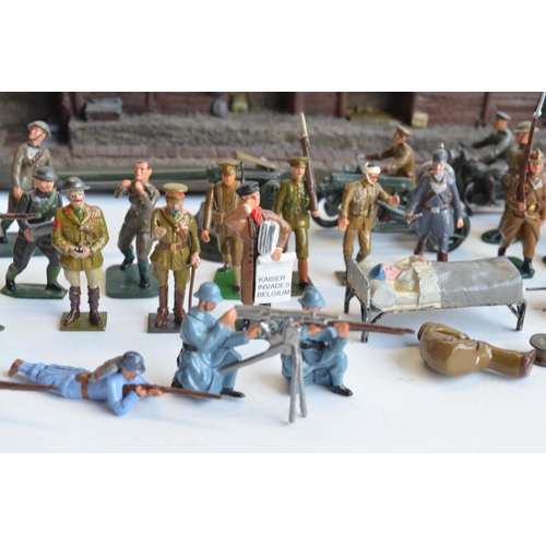 110 - Collection of World War I themed German, British, French and American metal soldiers from Tradition,... 