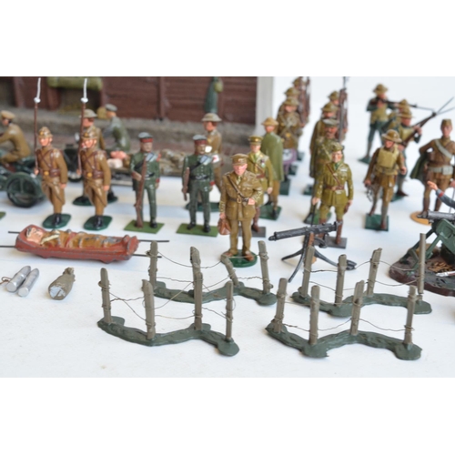 110 - Collection of World War I themed German, British, French and American metal soldiers from Tradition,... 