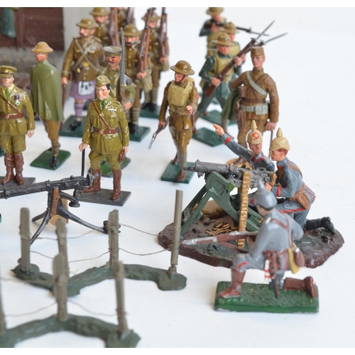 110 - Collection of World War I themed German, British, French and American metal soldiers from Tradition,... 