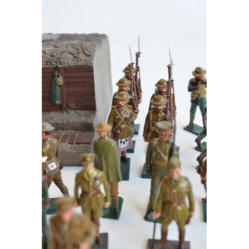 110 - Collection of World War I themed German, British, French and American metal soldiers from Tradition,... 