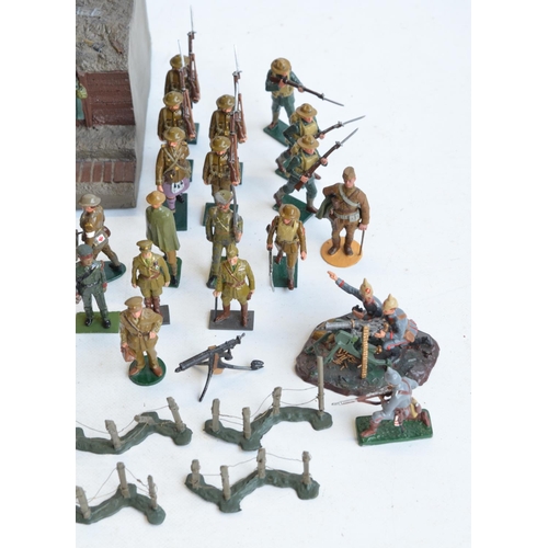 110 - Collection of World War I themed German, British, French and American metal soldiers from Tradition,... 