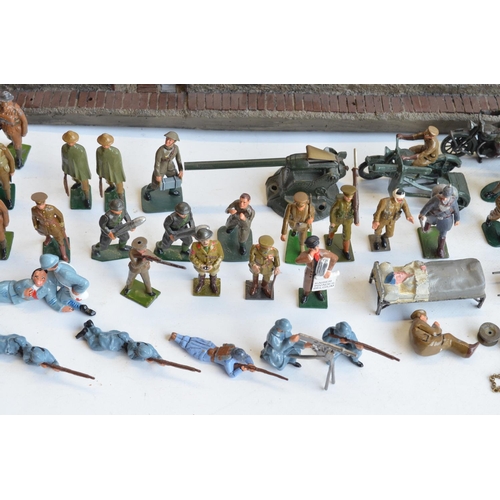 110 - Collection of World War I themed German, British, French and American metal soldiers from Tradition,... 