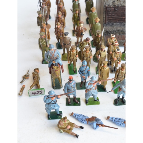 110 - Collection of World War I themed German, British, French and American metal soldiers from Tradition,... 