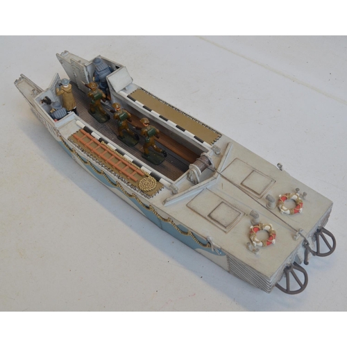 111 - Boxed King & Country DD107-01 D-Day '44 Landing Craft model with original naval personnel (x2) and 4... 