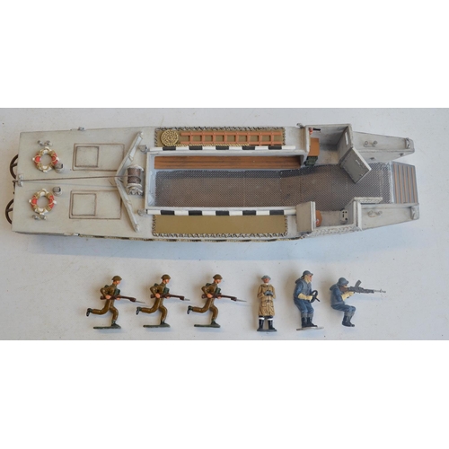 111 - Boxed King & Country DD107-01 D-Day '44 Landing Craft model with original naval personnel (x2) and 4... 