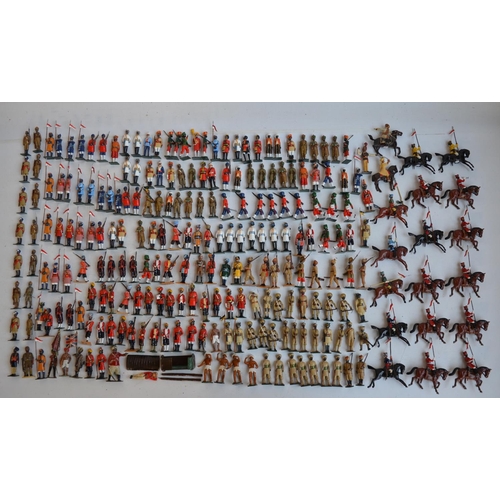 88 - Collection of metal soldier figures, mostly British Indian Army to include W. Britain's, mostly repa... 