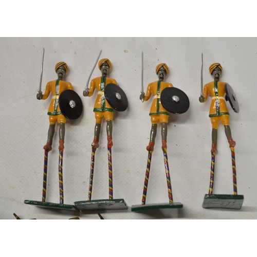 90 - Collection of metal soldier figures, mostly British Indian Army to include W. Britain's, mostly repa... 