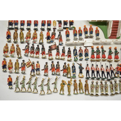 90 - Collection of metal soldier figures, mostly British Indian Army to include W. Britain's, mostly repa... 