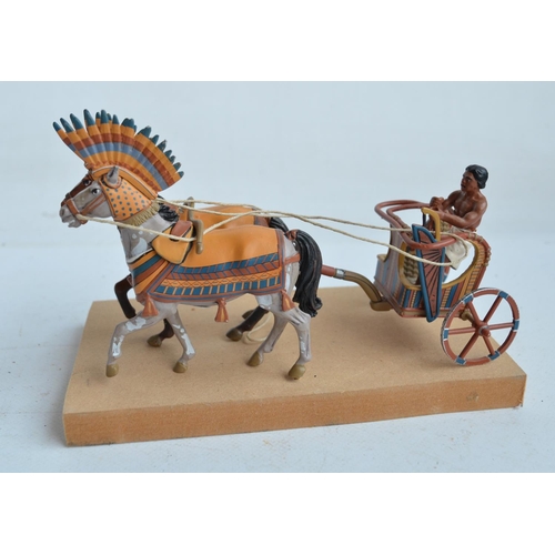 91 - Interesting diorama titled 'Egyptian Harem' with various painted 54mm metal figures (W32xD15.5xH14cm... 