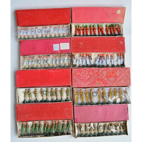 92 - Eight boxed multi figure soldier sets, all Indian made clay on wire to include Band Parties and othe... 