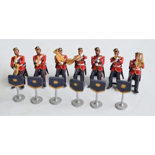 95 - Cast resin bandstand with army band from Soldier Soldier